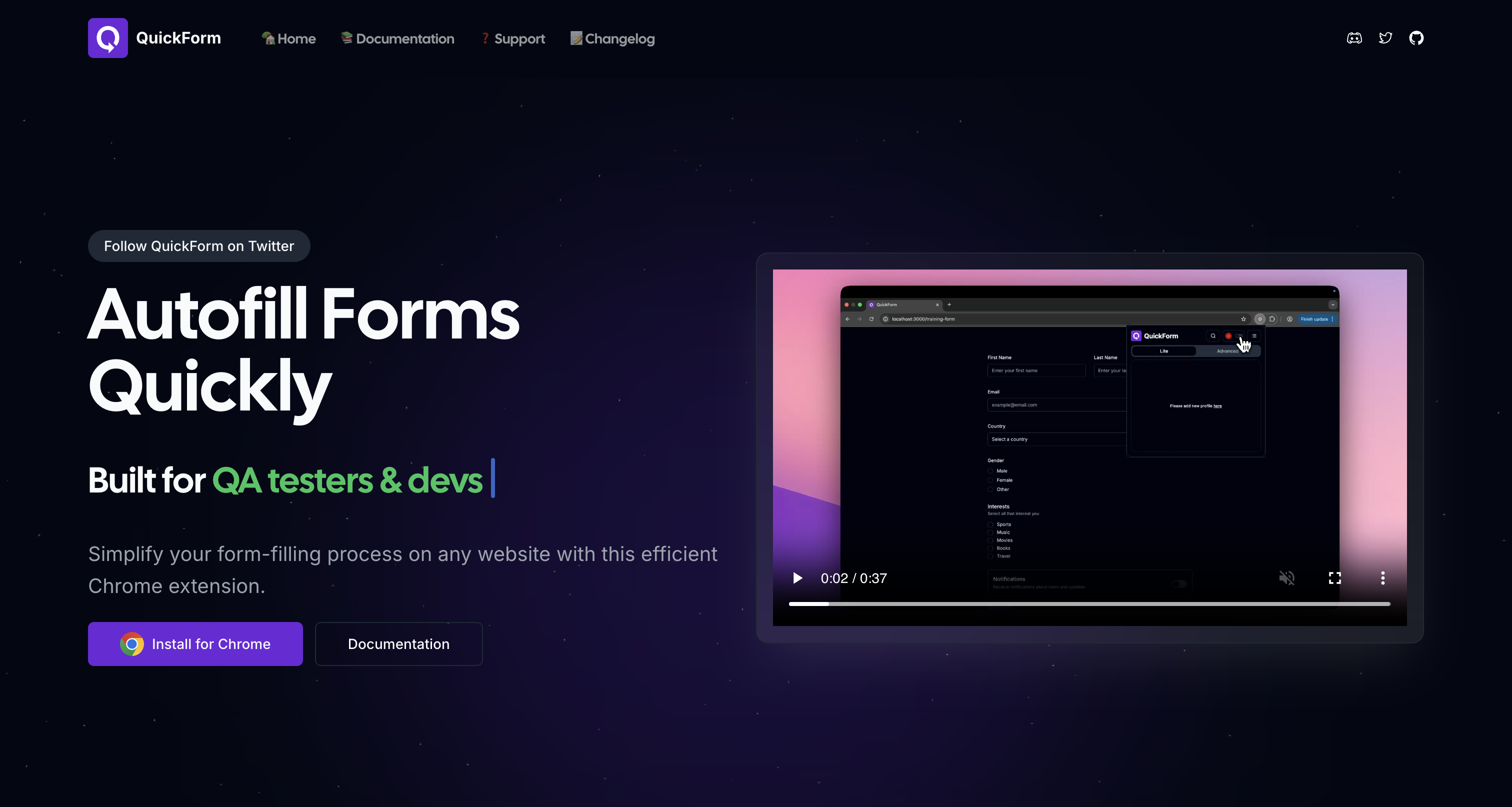 QuickForm - Auto Form Filler
